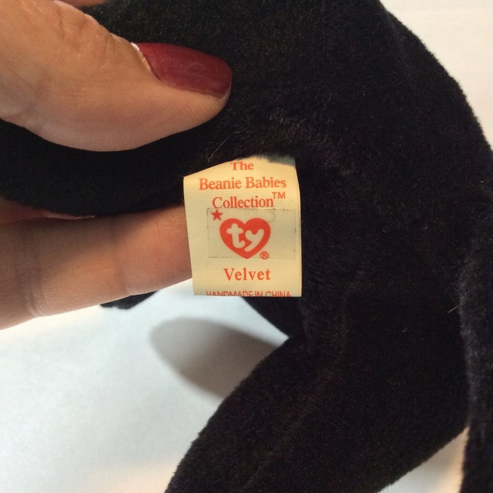 Ty Beanie Baby Velvet Black Panther Vintage - Picture 4 of 8